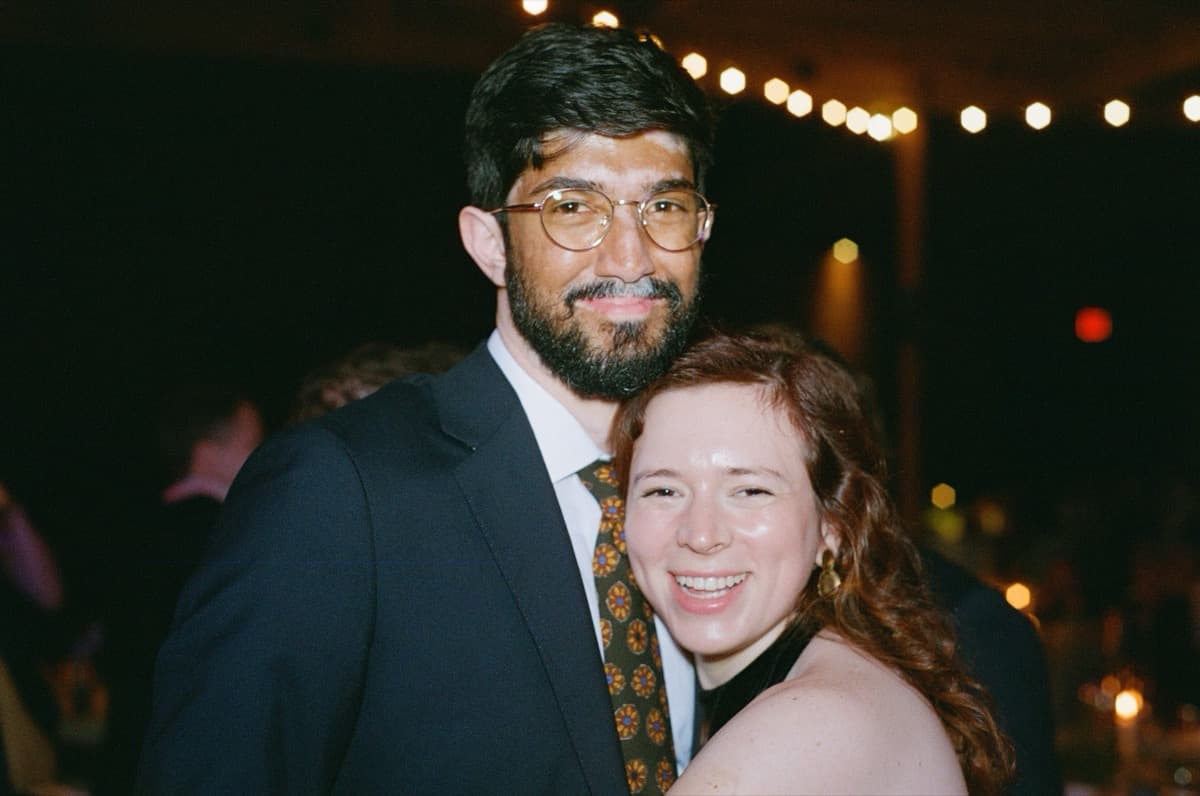 Blake and Amit dressed up